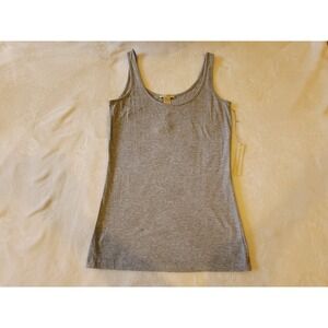 NWT White + Warren Women's Tank Top XS Heather Gray Cotton Modal Blend Stretch